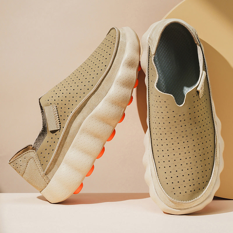 Fennaro, zapatos calados sin cordones para hombre en arena