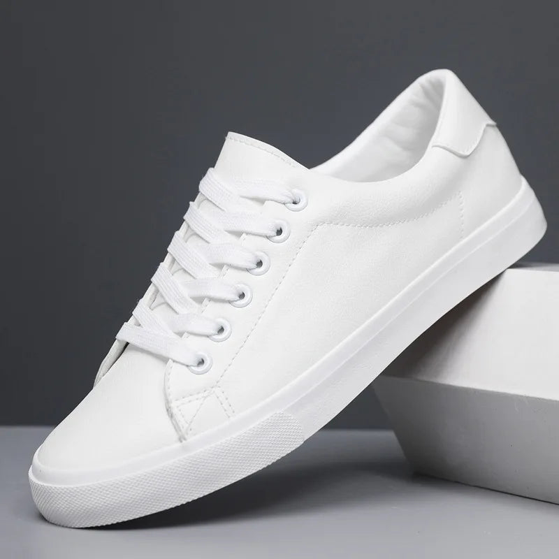 Kingsley, zapatillas de diseño limpio para hombre en blanco