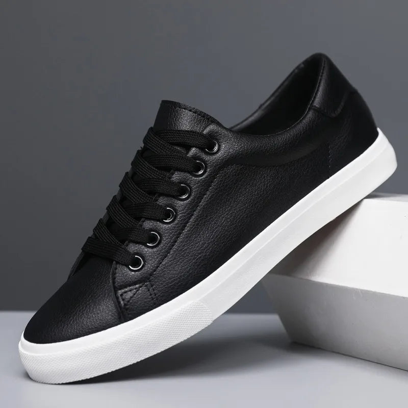 Kingsley, zapatillas de diseño limpio para hombre en negro