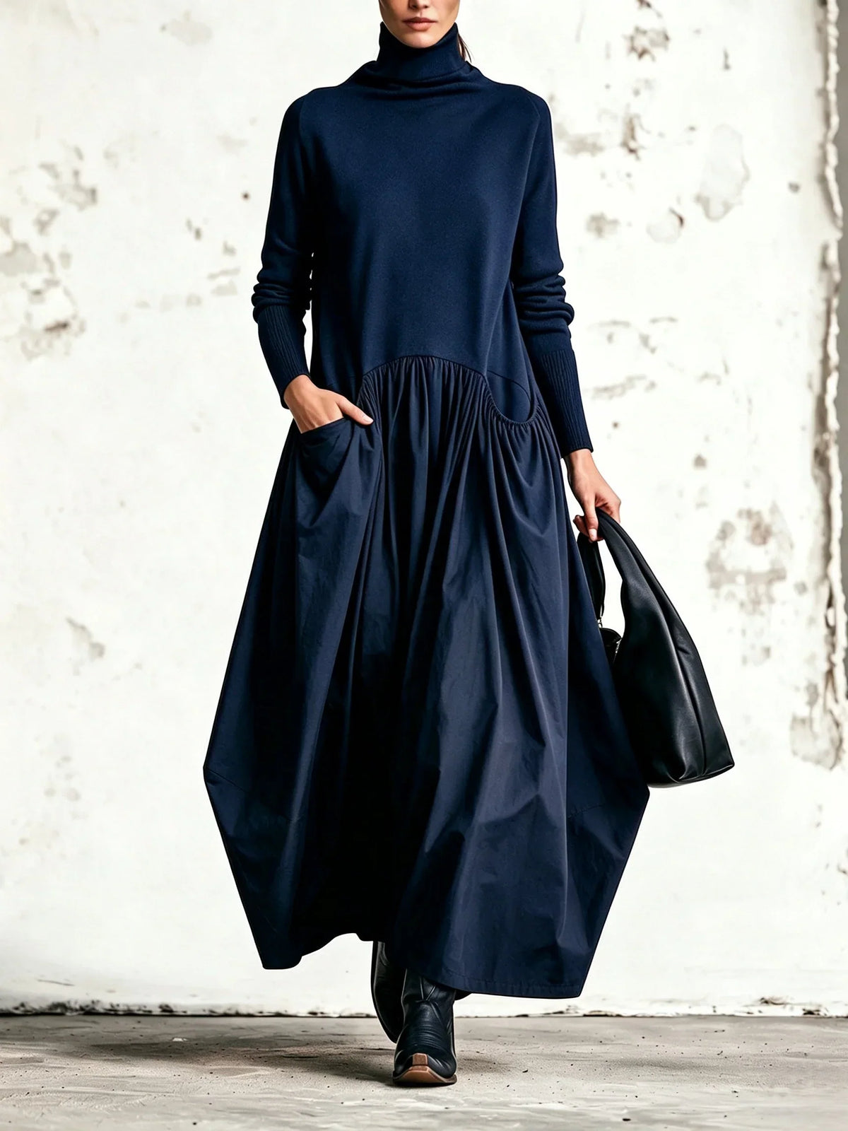 Vestido Clara en azul marino